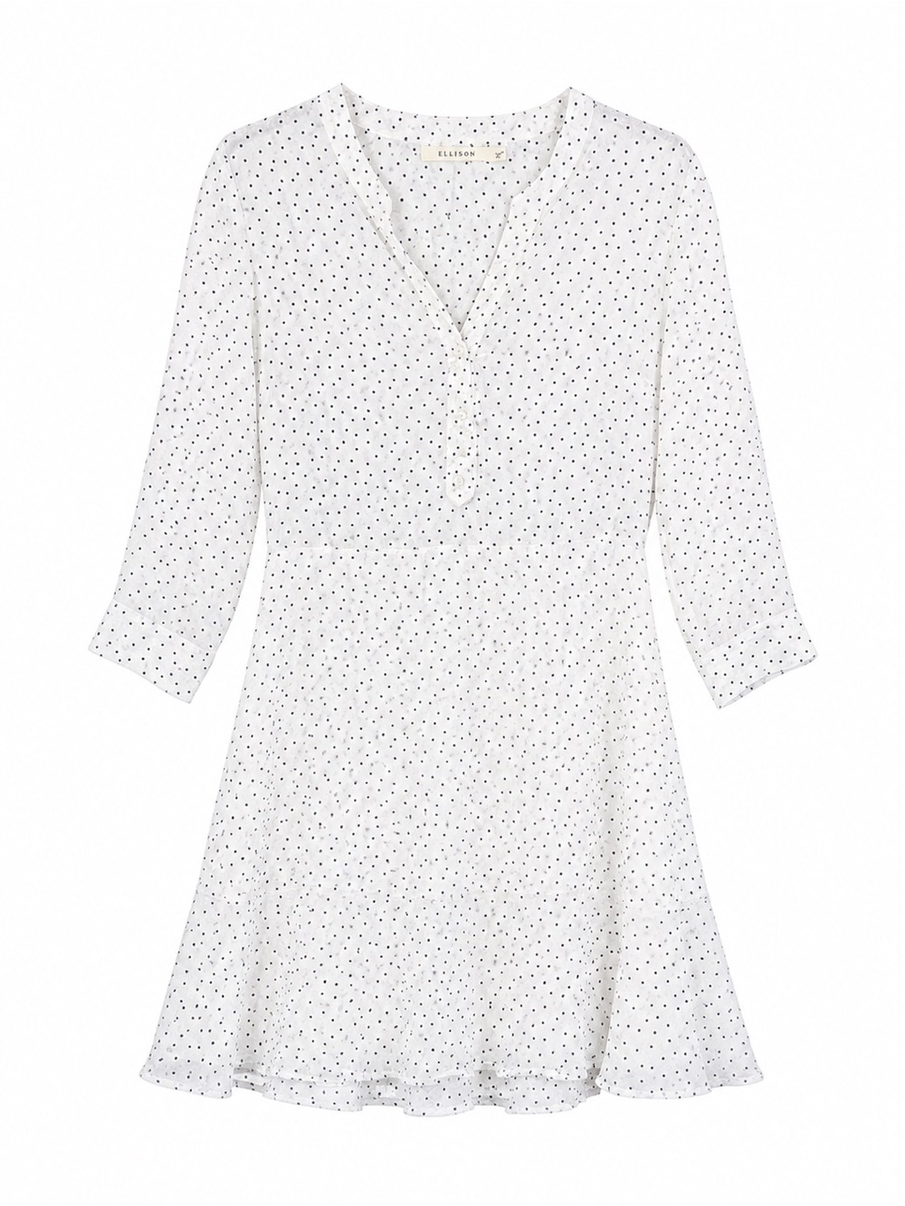 Black White Polka Dot Sheer Lined Dress Size Small